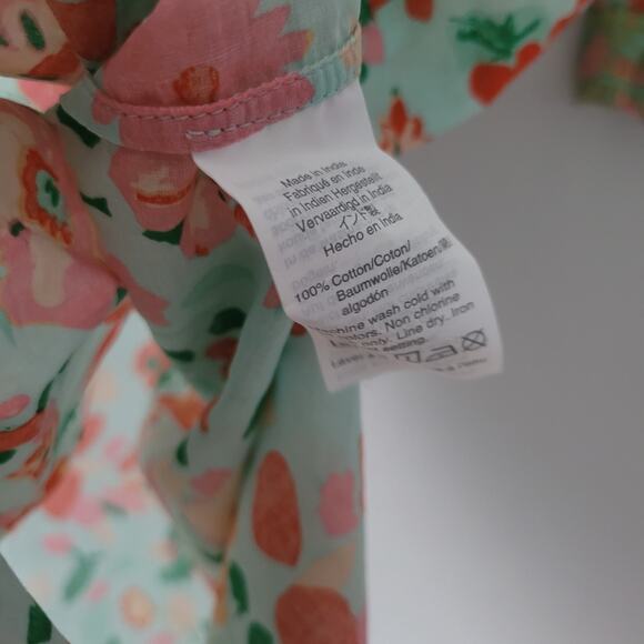 J.crew Women's Floral boho printed beach caftan size small - Picture 9 of 13